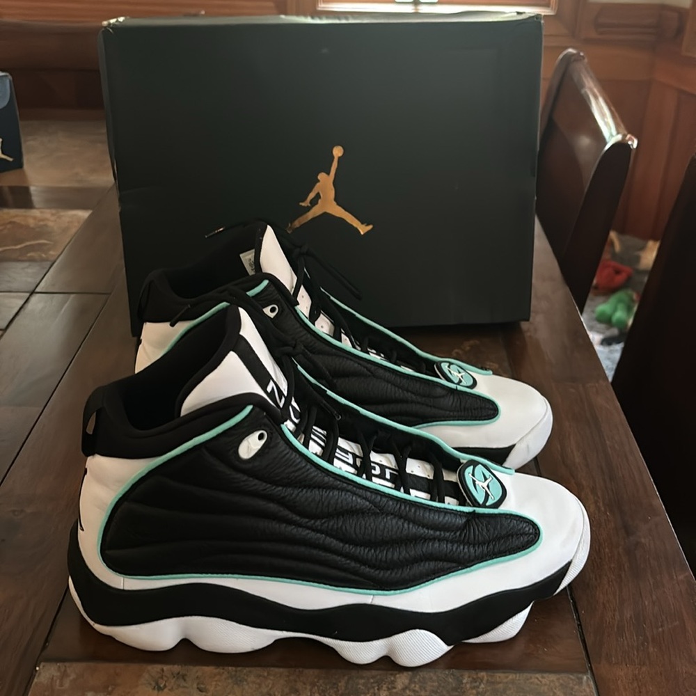 Nike Air Jordan Pro String Black White Athletic Shoes - Picture 4 of 8